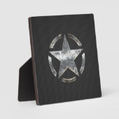 Star Stencil  Label Koolstofvezelstijl Fotoplaat (Voorkant)