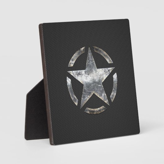 Star Stencil  Label Koolstofvezelstijl Fotoplaat (Voorkant)