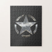 Star Stencil  Label Koolstofvezelstijl Legpuzzel (Verticaal)