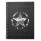 Star Stencil  Label Koolstofvezelstijl Notitieboek (Voorkant)