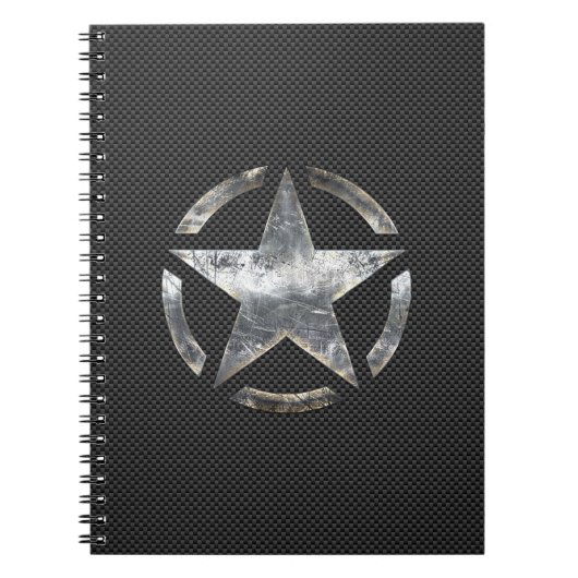 Star Stencil  Label Koolstofvezelstijl Notitieboek (Voorkant)