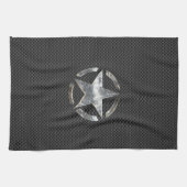 Star Stencil  Label Koolstofvezelstijl Theedoek (Horizontaal)