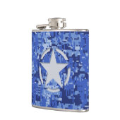 Star Stencil  Navy Blue Digital Camo Heupfles (Links)