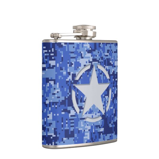 Star Stencil  Navy Blue Digital Camo Heupfles (Rechts)