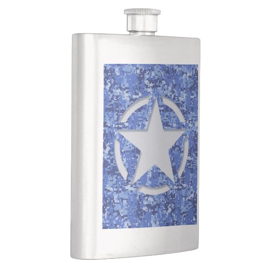 Star Stencil  Navy Blue Digital Camo Heupfles (Rechts)