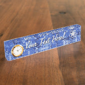 Star Stencil Navy Blue Digital Camo Naambordje (Zijkant)