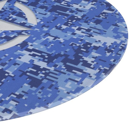 Star Stencil  Navy Blue Digital Camo Snijplank (Hoek)