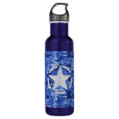 Star Stencil  Navy Blue Digital Camo Waterfles (Voorkant)