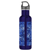 Star Stencil Navy Blue Digital Camo Waterfles (Achterkant)