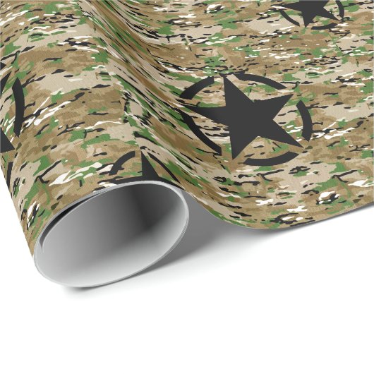 Star Stencil Pattern Cadeaupapier (Rol Hoek)