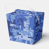 Star Stencil Retro Navy Blue Camouflage Bedankdoosjes (Achterkant)