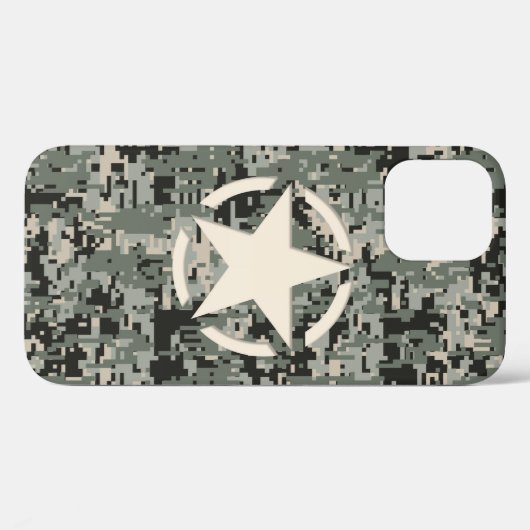 Star Stencil Style Khaki Digital Camouflage Case-Mate iPhone Case (Achterkant (horizontaal))