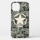 Star Stencil Style Khaki Digital Camouflage Case-Mate iPhone Case (Achterkant)