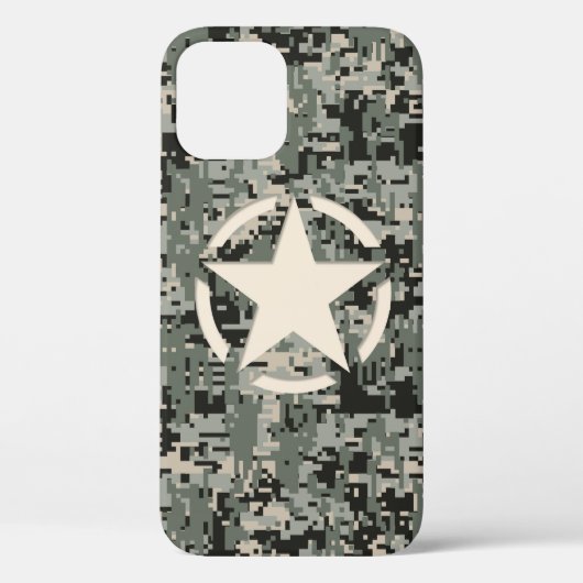 Star Stencil Style Khaki Digital Camouflage Case-Mate iPhone Case (Achterkant)