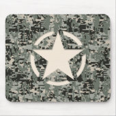 Star Stencil Style Khaki Digital Camouflage Muismat (Voorkant)