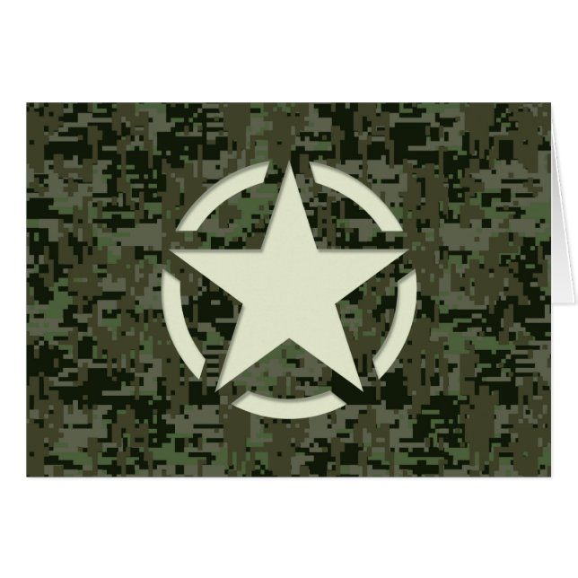 Star Stencil  Symbool Digital Camouflage (Voorkant Horizontaal)