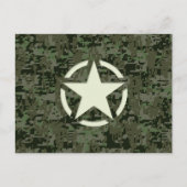 Star Stencil Symbool Digital Camouflage Briefkaart (Voorkant)