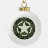 Star Stencil  Symbool Digital Camouflage Keramische Bal Ornament (Voorkant)