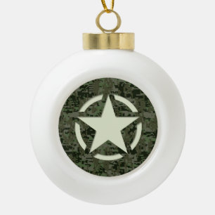 Star Stencil  Symbool Digital Camouflage Keramische Bal Ornament