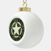 Star Stencil  Symbool Digital Camouflage Keramische Bal Ornament (Rechts)