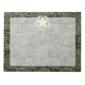 Star Stencil  Symbool Digital Camouflage Notitieblok (Voorkant)
