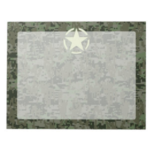 Star Stencil  Symbool Digital Camouflage Notitieblok