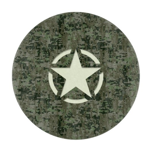 Star Stencil Symbool Digital Camouflage Snijplank (Voorkant)