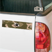 Star Stencil Vintage op Camouflage Bumpersticker (Op Truck)