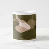 Star Stencil Vintage op Camouflage Grote Koffiekop (Voorkant)