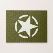 Star Stencil Vintage over Khaki Green Legpuzzel (Horizontaal)
