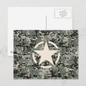 Star Stencil voor digitale camouflage Briefkaart (Voorkant / Achterkant)