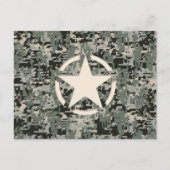 Star Stencil voor digitale camouflage Briefkaart (Voorkant)