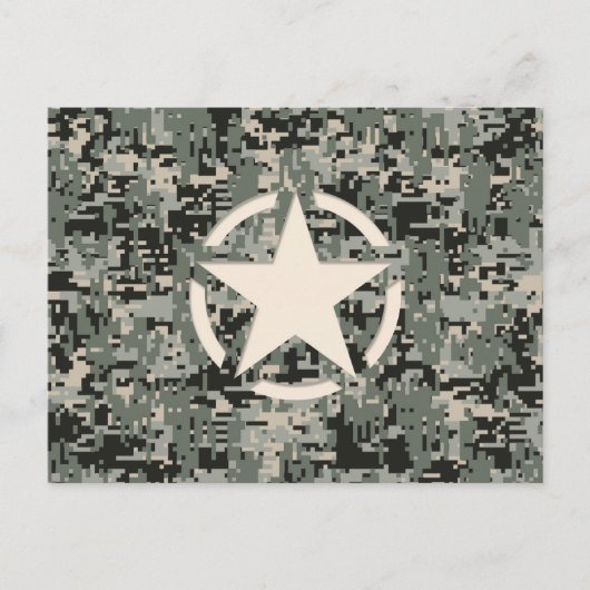 Star Stencil voor digitale camouflage Briefkaart (Voorkant)