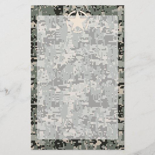 Star Stencil voor digitale camouflage Briefpapier (Voorkant)