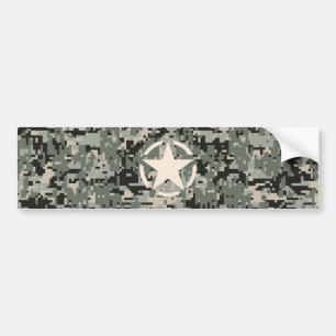 Star Stencil voor digitale camouflage Bumpersticker