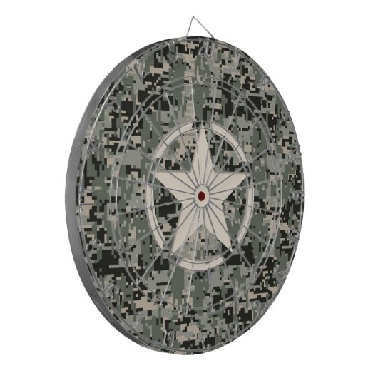 Star Stencil voor digitale camouflage Dartbord (Voorkant Links)