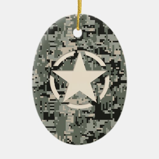 Star Stencil voor digitale camouflage Keramisch Ornament (Voorkant)