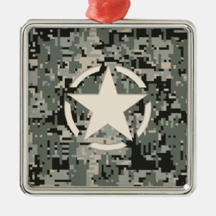 Star Stencil voor digitale camouflage Metalen Ornament