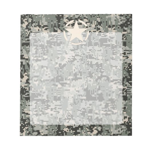 Star Stencil voor digitale camouflage Notitieblok (Voorkant)