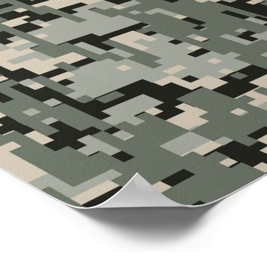 Star Stencil voor digitale camouflage Poster (Hoek)