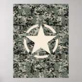 Star Stencil voor digitale camouflage Poster (Voorkant)