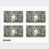 Star Stencil voor digitale camouflage Rechthoekige Sticker (Vel)