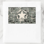 Star Stencil voor digitale camouflage Rechthoekige Sticker (Tas)