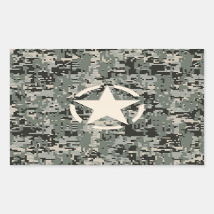 Star Stencil voor digitale camouflage Rechthoekige Sticker