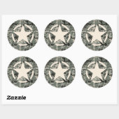 Star Stencil voor digitale camouflage Ronde Sticker (Vel)