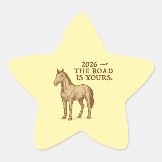 Star Stickers with horse and motivational text (Voorkant)