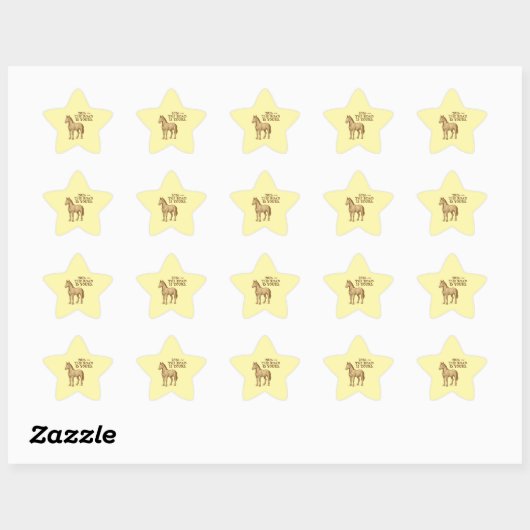 Star Stickers with horse and motivational text (Vel)