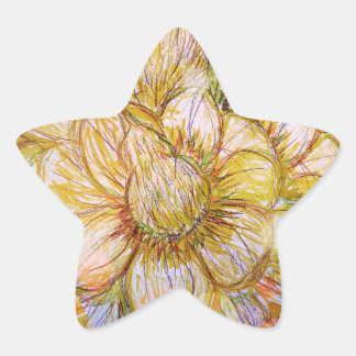 Star Stickers Yellow Camellia