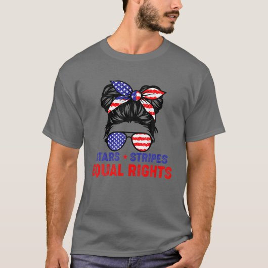 Star Stripes en Equal Rights American Flag 4e van T-shirt (Voorkant)