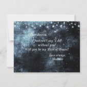 Star Struck Celestial wordt je mijn bruidsmeisje Kaart (Achterkant)